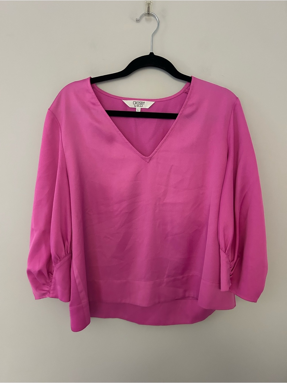 Crosby by Mollie Burch V Neck Blouse Size Large